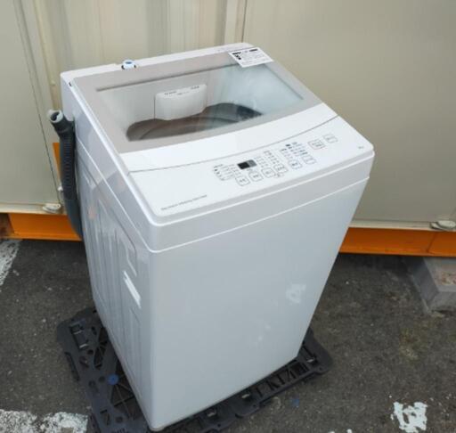 生活家電 洗濯機 □2019年製□ニトリ 6.0kg全自動洗濯機 ガラストップデザイン風乾燥 