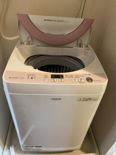 シャープ　2016年製　洗濯機　5.5kg 中古