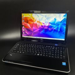 コスパ◎！ Webカメラ付き 15.6インチ 富士通 ノートパソコン ブラック