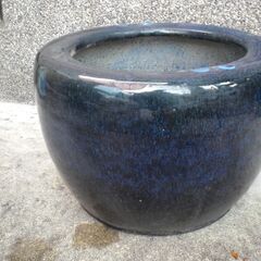 値下げ-きれいな青色　火鉢