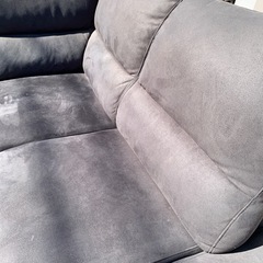 布張りカウチソファ ハイバックソファ グレー