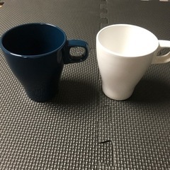 【新品】マグカップ IKEA ホワイト2個 ネイビー3個