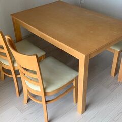 ダイニングベンチ4点セット 【取りに来て頂ける方限定】