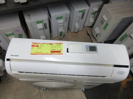 K03115　シャープ　中古エアコン　主に10畳用　冷2.8kw ／ 暖3.6kw