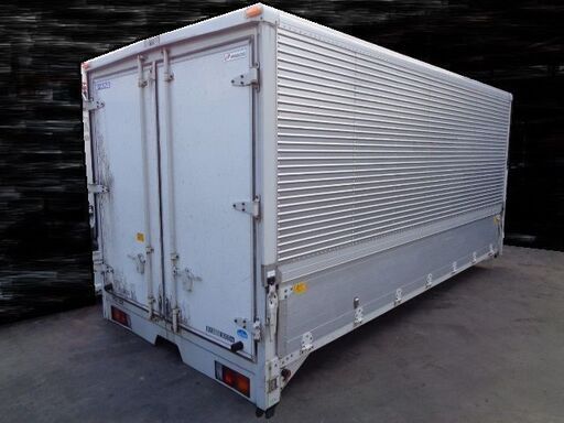 トラックコンテナ 箱 ウイング 4500x2180x2300 アルミバン 冷凍冷蔵 倉庫 物置 ガレージ 愛媛より