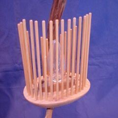 リサイクルカービング　流木ランプ吊り籠