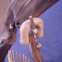 リサイクルカービング　流木ランプ吊り籠