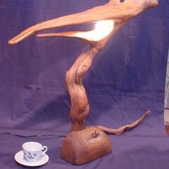 リサイクルカービング　流木ランプ　龍