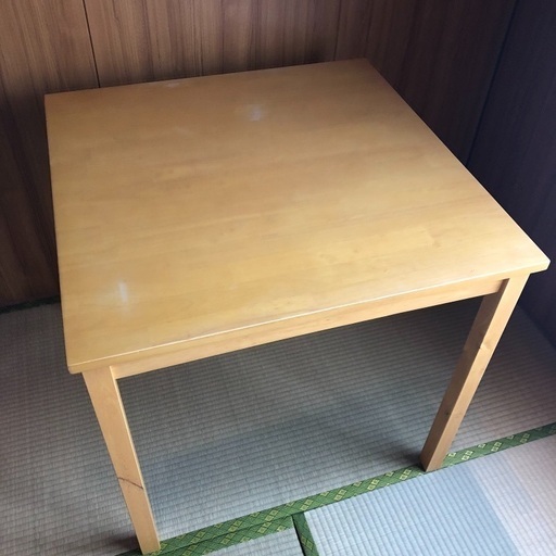 机 ダイニングテーブル正方形スクエア Hiro 福島のテーブル ダイニングテーブル の中古あげます 譲ります ジモティーで不用品の処分