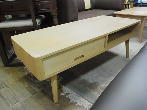 NITORI　ニトリ　センターテーブル　ホープLBR　リビングテーブル　木製　ローテーブル　引き出し付き