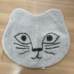 【ネット決済】ねこ型アクセントマット　サロンドソワレ　グレー