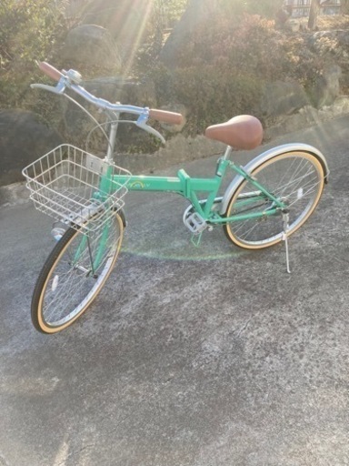 未使用折り畳み自転車24インチMOBILLY カゴ付き