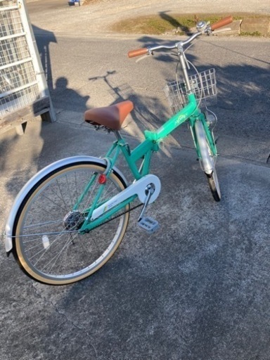 未使用折り畳み自転車24インチMOBILLY カゴ付き
