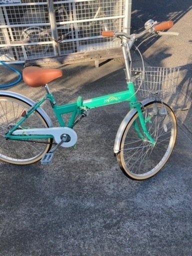 未使用折り畳み自転車24インチMOBILLY カゴ付き