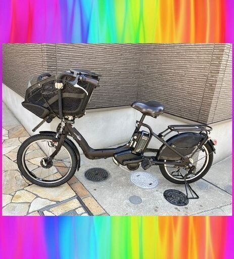 特⑤バッテリー最高レベル！8.7Ahヤマハ　YAMAHA　キスミニ　カーキ　20インチ　電動自転車　子供乗せ　電動アシスト自転車　0225⑩