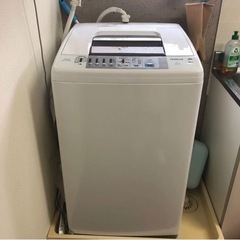 【ネット決済・配送可】HITACHI 洗濯機　白い約束
