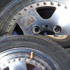 冬 ジムニー【富山 手渡しもOK】日本製 HIGH QUALITY アルミホイール 175/80R16 ダンロップ 日本製 スタッドレスタイヤ 中古 ４本 車検対応