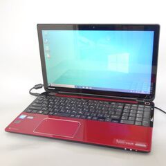 新品SSD タッチ可 レッド 赤 ノートパソコン 15.6型 東芝 T653/46JR 