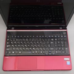新品高速SSD Wi-Fi有 レッド ノートパソコン 15.6型 NEC PC-LS150NSR 