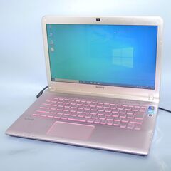 高速SSD Wi-Fi有 ピンク ノートパソコン 14型 SONY SVE14A18FJP 中古