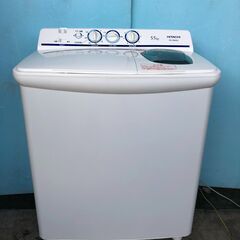 日立 5.5kg 2層式洗濯機 PS-55AS2 HITACHI 二槽式洗濯機2017年製 - 洗濯機