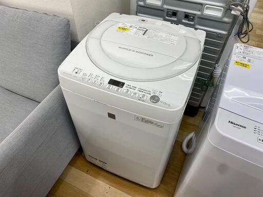 6ヶ月保証付き！SHARP　全自動洗濯機　7.0kg【トレファク岸和田】