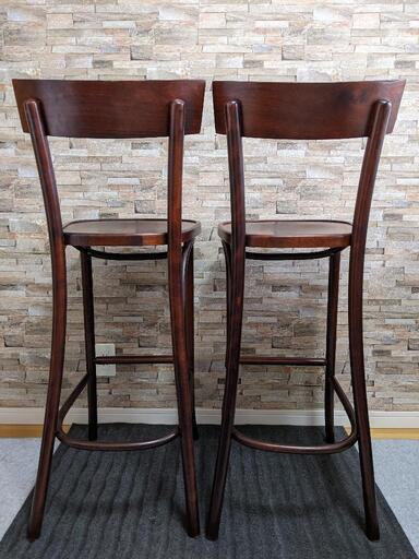 ① FMG社　ポーランド製　カウンターチェア　木製ハイチェア ① FMG社 ポーランド製 カウンターチェア 木製ハイチェア ② FMG社