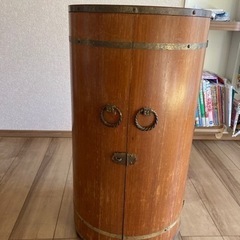 アンティーク 樽型ターンテーブル（ラック）
