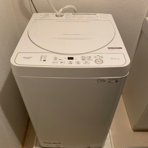 シャープ　全自動洗濯機　ES-GE6E　6kg 2021年製　一人暮らしに