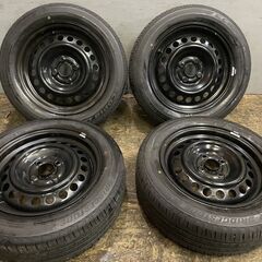 【BS ECOPIA EP150 185/60R15】夏タイヤ【スチールホイール 15インチ 6J4HPCD100+50】2021年製 バリ溝 フィット シャトル等　(TG707) クレジットカード QRコード決済可能