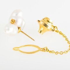 K18 南洋バロック真珠・ダイヤモンド ネクタイピン 品番t21-67d