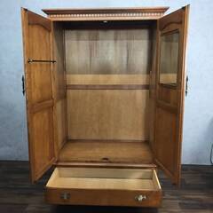 pa1/26 横浜 Daniel ワードローブ 横浜ダニエル 最高級家具 天然木 無垢材 チェスト 洋服箪笥 クローゼット 収納タンス 衣装 ミラー 鏡