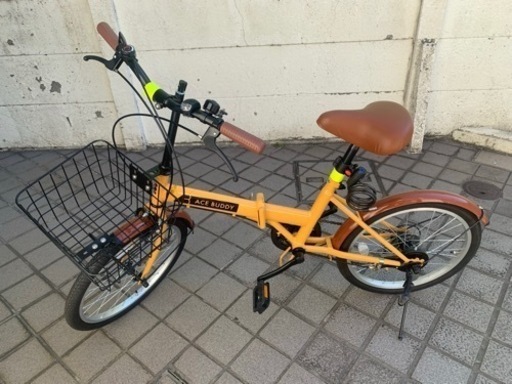 使用1回のみ アウトランク14型イエロー 折り畳み自転車ミニベロ