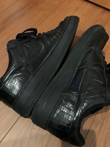 NIKE AIR FORCE1 premium クロコ柄　トリプルブラック