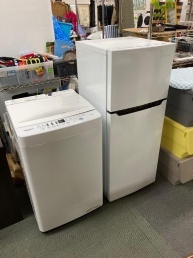 【新生活応援 Hisense2点セット】冷蔵庫 洗濯機 2020年製