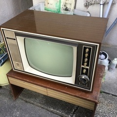 古い　木製　ブラウン管　テレビ　日立　ST−16T　　幅60　　...