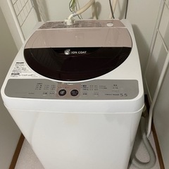 洗濯機5.5kg +ランドリーラック