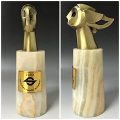 BI4/39　マーキュリー像 2003 オブジェ 帝都高速交通営団 重さ約1.2㎏ 地下鉄 東京メトロ 置物 笠置季男 記念品/非売品 鉄道 電車 グッズ