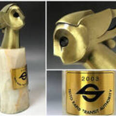 BI4/39　マーキュリー像 2003 オブジェ 帝都高速交通営団 重さ約1.2㎏ 地下鉄 東京メトロ 置物 笠置季男 記念品/非売品 鉄道 電車 グッズ