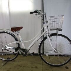 B776　限定特価　整備済み★ブリヂストン　ロココロイヤル　ベルト　ホワイト★ 中古自転車 【27インチ 】