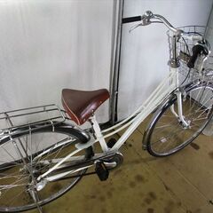 B776　限定特価　整備済み★ブリヂストン　ロココロイヤル　ベルト　ホワイト★ 中古自転車 【27インチ 】