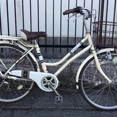 ＜整備・動作＞シティサイクル・26インチ自転車・シマノ6段変速・鍵付き