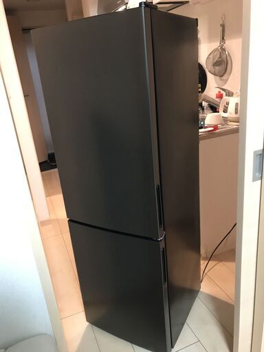 【2020年製】MAXZEN  JR160ML01GM  冷蔵庫 157L 大容量 2ドア 新生活  単身  一人暮らし おしゃれ 黒