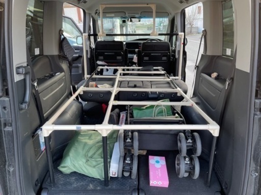 ステップワゴン　車中泊　自作ベット