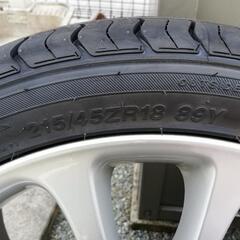 ホンダ純正アルミホイール　18インチ　新品タイヤ付