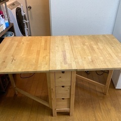 IKEA 机　折り畳み　キッチン　ダイニングテーブル
