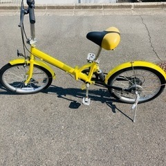 折りたたみ　自転車　20インチ　黄色　yale 20×1.75