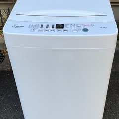 【RKGSE-695】特価！ハイセンス/4.5kg/全自動洗濯機/HW-E4503/中古/2020年製/当社より近隣地域無料配達