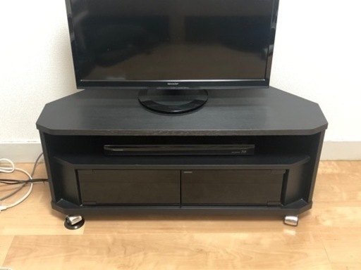 コンパクト テレビボード 黒