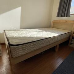 ニトリ製シングルベッド、マットレスのセット